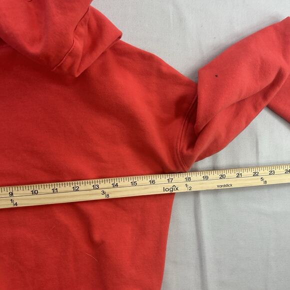 Psycho Bunny Comfy Lounge Hoodie SIZE S Red Soft Knit Pullover Relaxed Crop - Picture 8 of 8